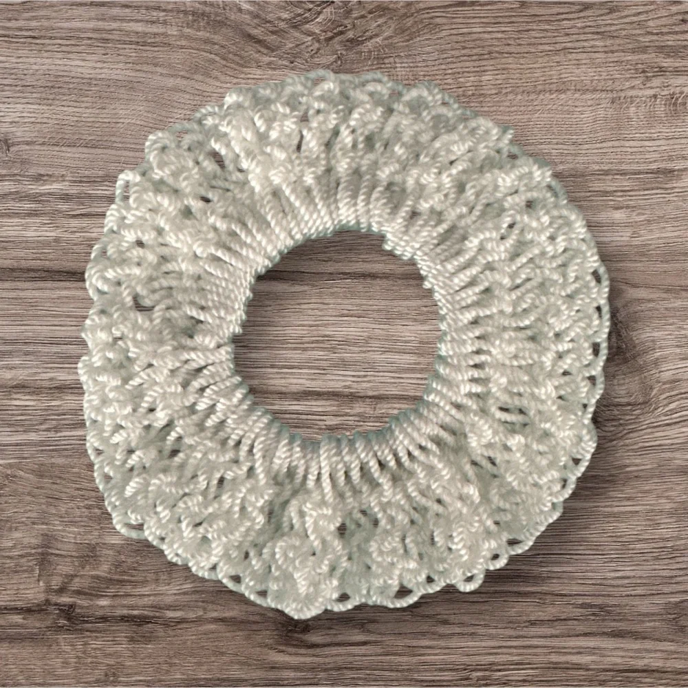 Elegant White Hair Scrunchie